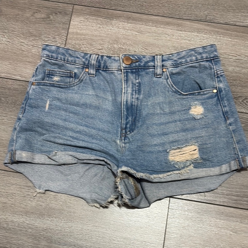 NOBO Blue Jean Shorts Distressed Casual